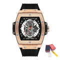 RUIMAS Quartz Sport Watches for Man Hollow Out Fashion Men Wristwatch 3ATM Waterproof Silicone Strap Clock Relogio Masculino 334-18