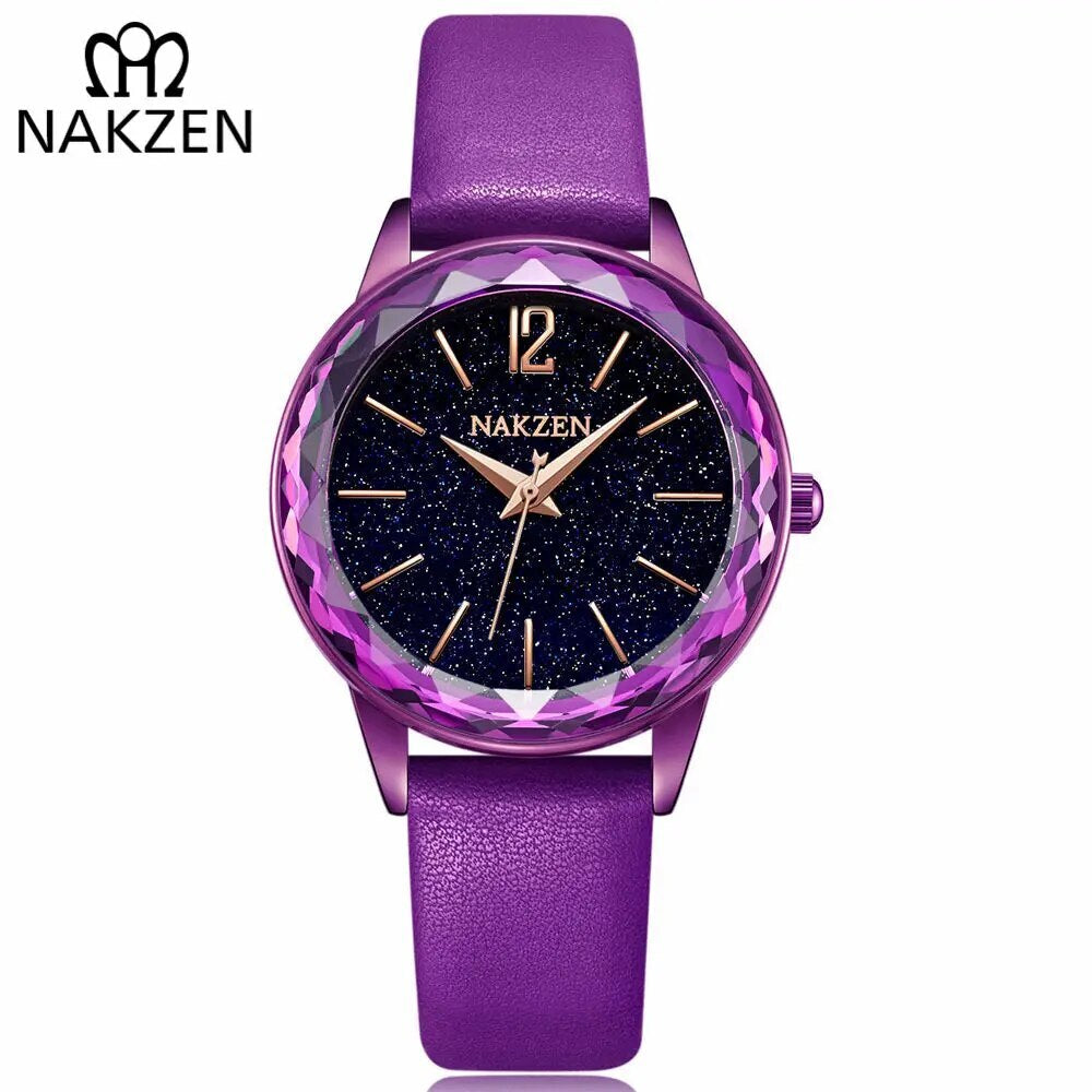 NAKZEN Dress Women Quartz Watches Minimalism Starry sky Magnet Buckle Fashion Wristwatch Waterproof Roman Numeral reloj mujer 4206-0