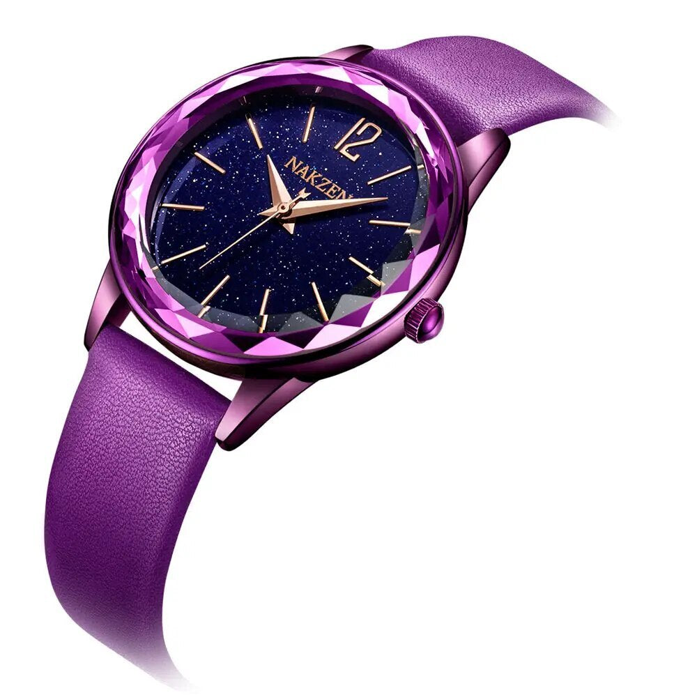 NAKZEN Dress Women Quartz Watches Minimalism Starry sky Magnet Buckle Fashion Wristwatch Waterproof Roman Numeral reloj mujer 4206-1