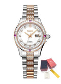 RUIMAS Sapphire Mechanical Women Watch Brand Luxury Steel Bracelet Ladies Fashion Watch Automatic Female Clock Reloj Mujer 6740-10
